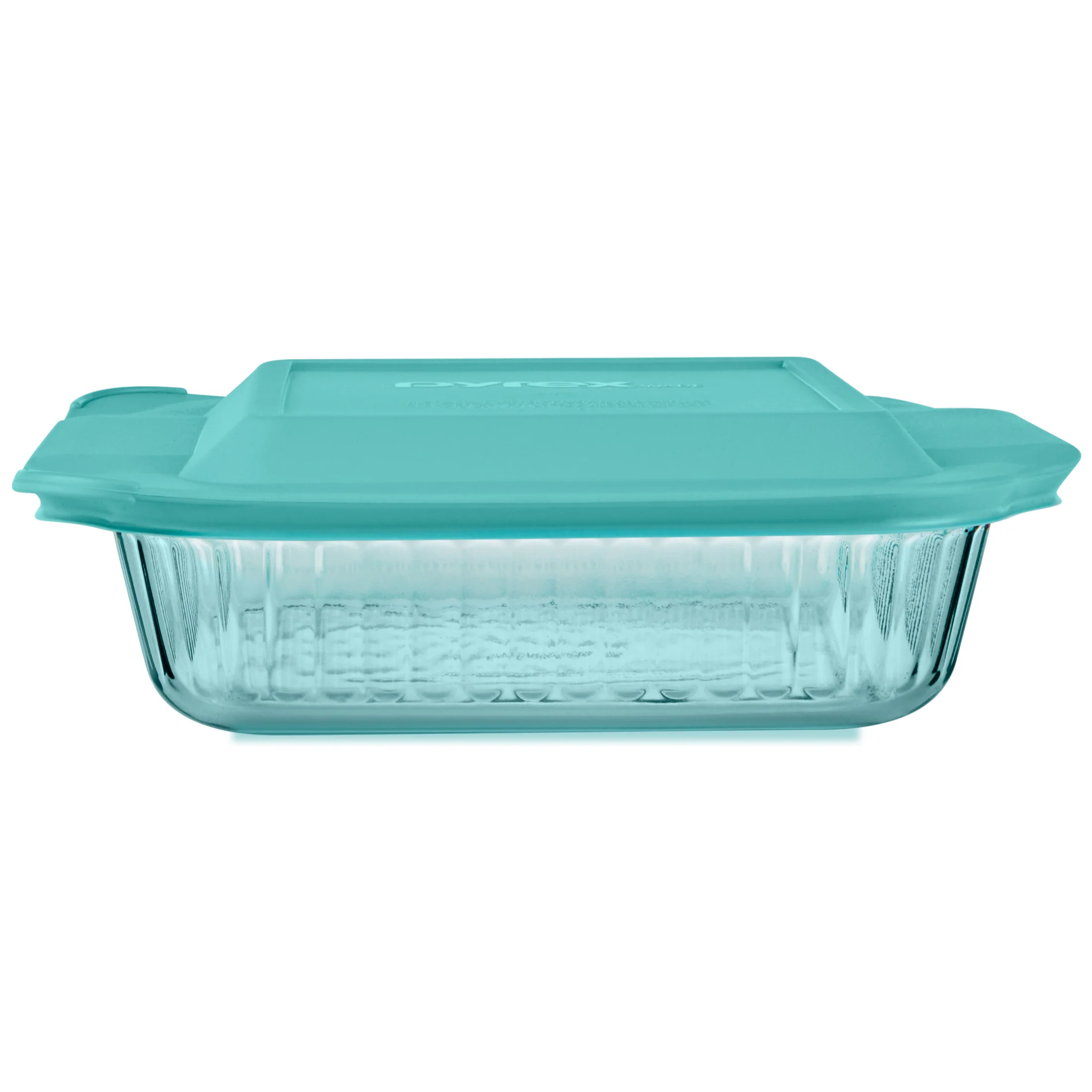 0-pyrex-sculpted-tinted-glass-8-square-baking-dish-with-lid-aqua-1.webp Pyrex® Sculpted Tinted Glass 8" Square Baking Dish with Lid, Aqua