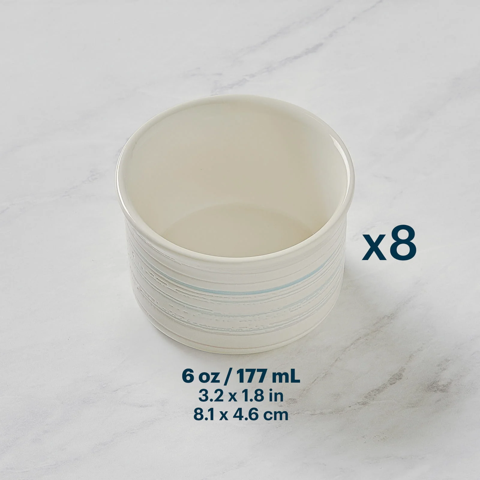 Pyrex® 8-Piece 6-ounce Ceramic Ramekin Set