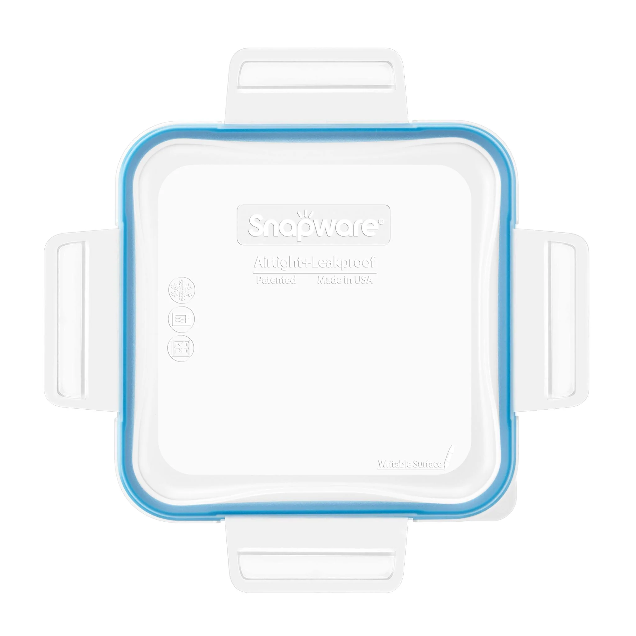 106-snapware-total-solution-medium-square-plastic-lid-with-light-blue-seal-1.webp Snapware® Total Solution® Medium Square Plastic Lid with Light Blue Seal