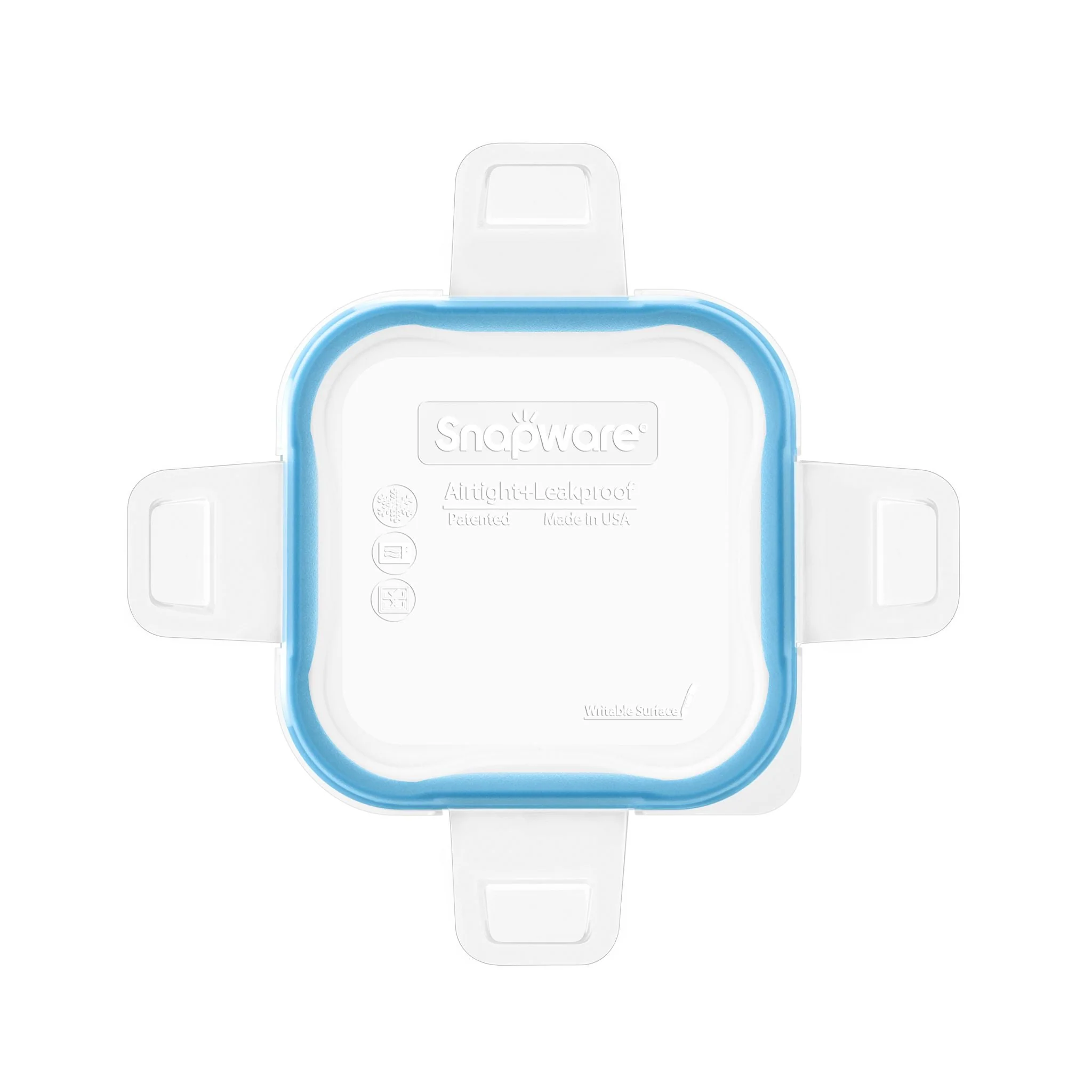 Snapware® Total Solution® Small Square Plastic Lid with Light Blue Seal