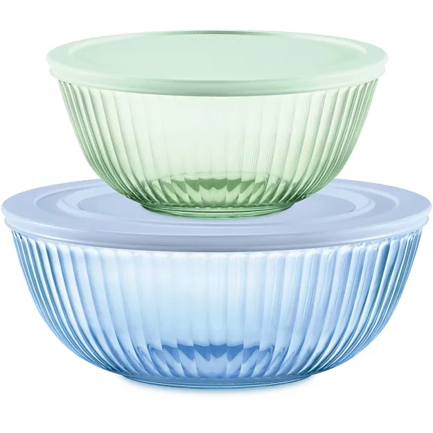205-pyrex-colors-sculpted-tinted-4-piece-mixing-bowl-set-1.webp Pyrex® Colors Sculpted Tinted 4-piece Mixing Bowl Set