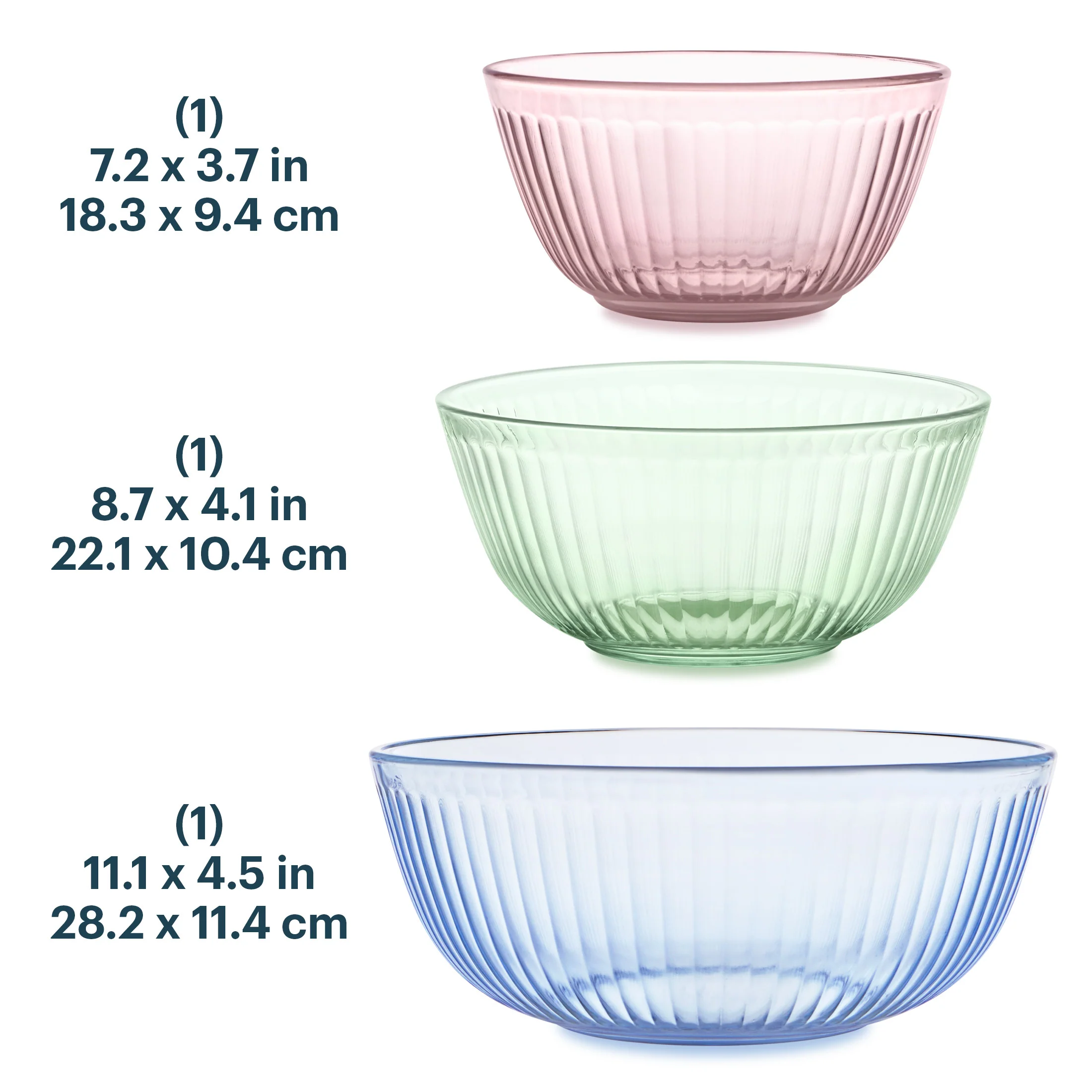 27-pyrex-colors-sculpted-tinted-3-piece-mixing-bowl-set-no-lid-pink-green-blue-3.webp Pyrex® Colors Sculpted Tinted 3-piece Mixing Bowl Set, No Lid (Pink,Green,Blue)