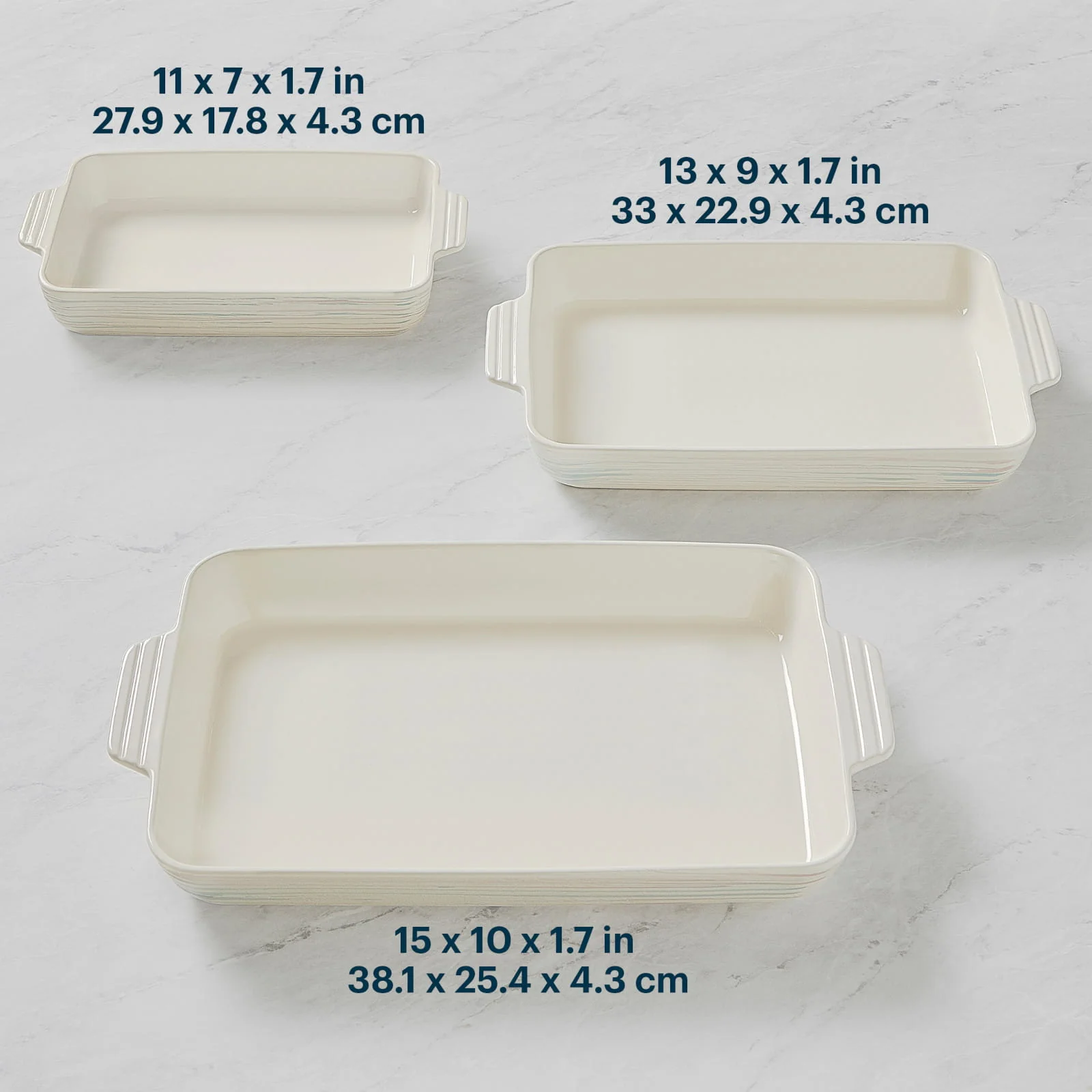 Pyrex® 3-Piece Rectangular Ceramic Bakeware Set