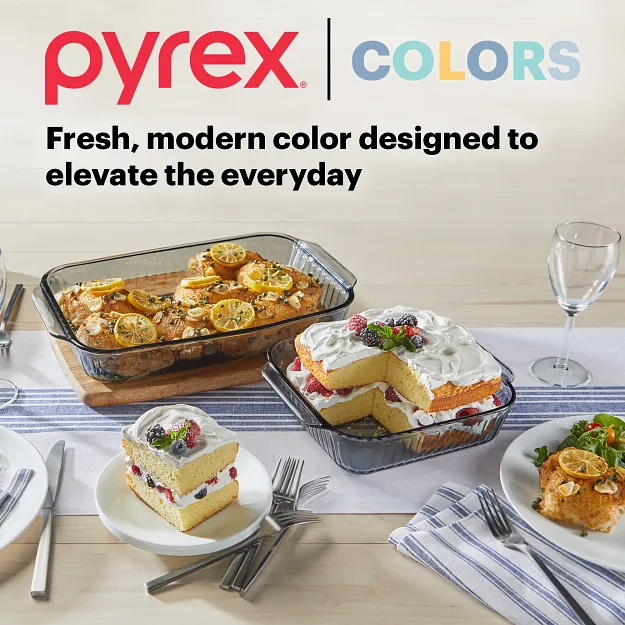 58-pyrex-colors-sculpted-tinted-4-piece-baking-set-with-plastic-lids-smoke-5.webp Pyrex® Colors Sculpted Tinted 4-piece Baking Set with Plastic Lids, Smoke