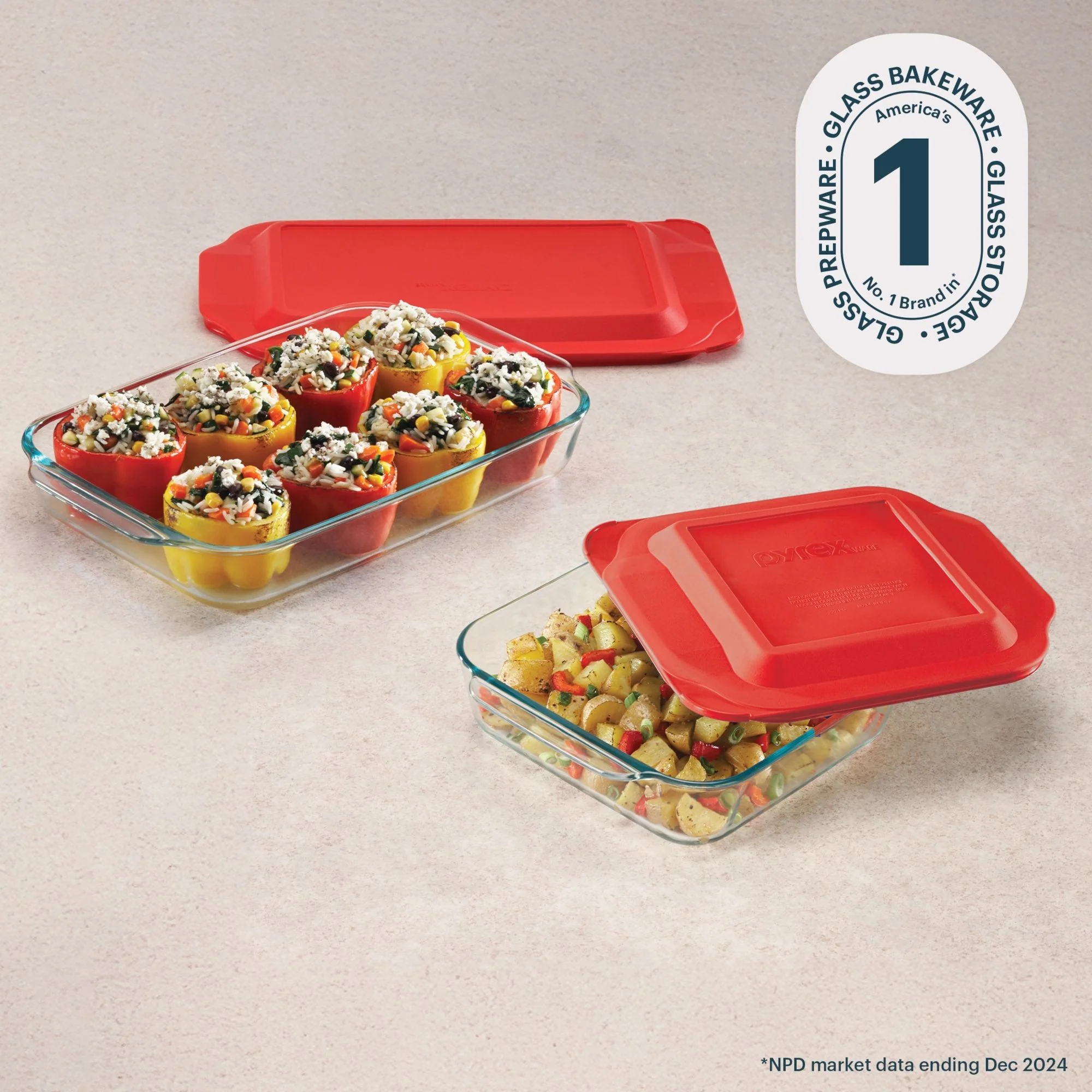 Pyrex® Basics 4-piece Glass Bakeware Set